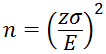(z value times standard deviation divided by allowed error) all squared