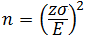 (z value times standard deviation divided by allowed error) all squared